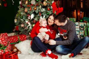 Christmas Tree Lot Family Photography